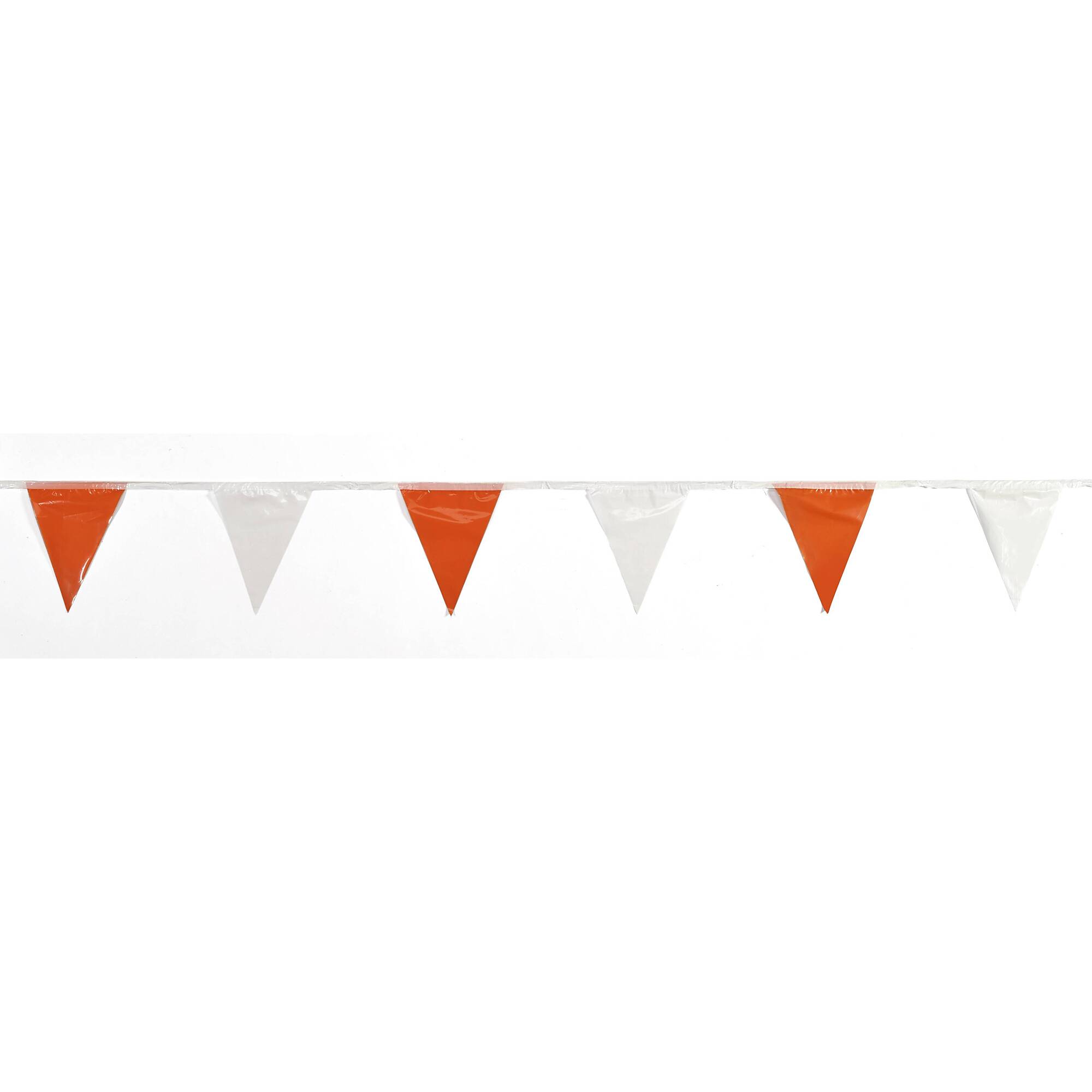 Mutual Industries 14991-4510-0 60’ Orange/White Pennant Flags 10/Box
